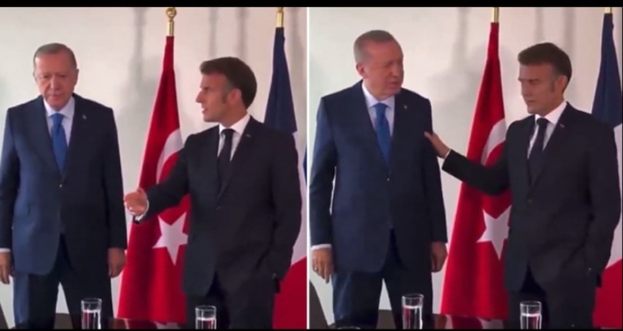 erdogan macron zirvesinde bu kare gozden kacti 7ADuf5V5